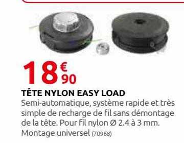 tête nylon easy load
