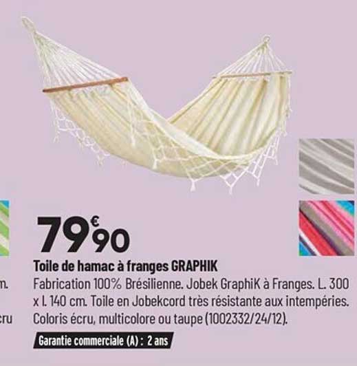 toile de hamac à franges graphik