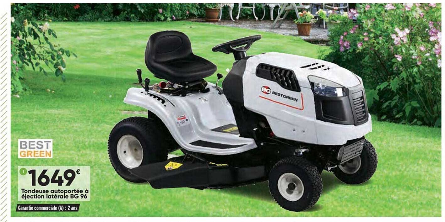 tondeuse autoportée à éjection latérale bg 96 bestgreen
