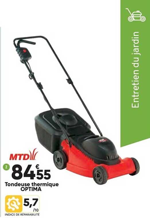 tondeuse thermique optima mtd