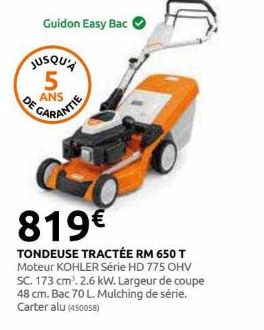 Tondeuse Tractée Rm 650 T