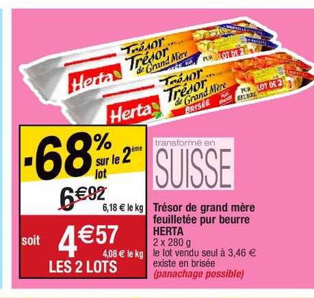 trésor de grand mère feuilletée pur beurre herta