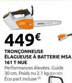 tronçonneuse élagueuse à batterie msa 161 t nue