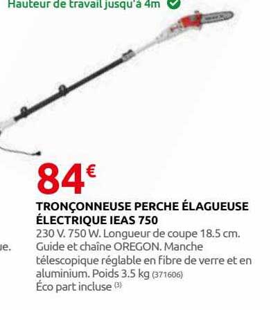 Tronçonneuse Perche élagueuse életrique Ieas 750