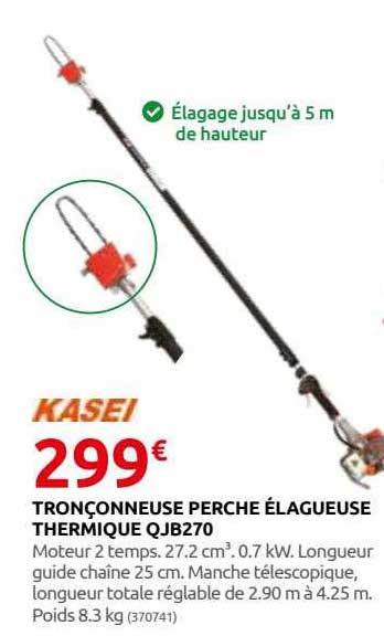 tronçonneuse perche élagueuse thermique qjb270 kasei