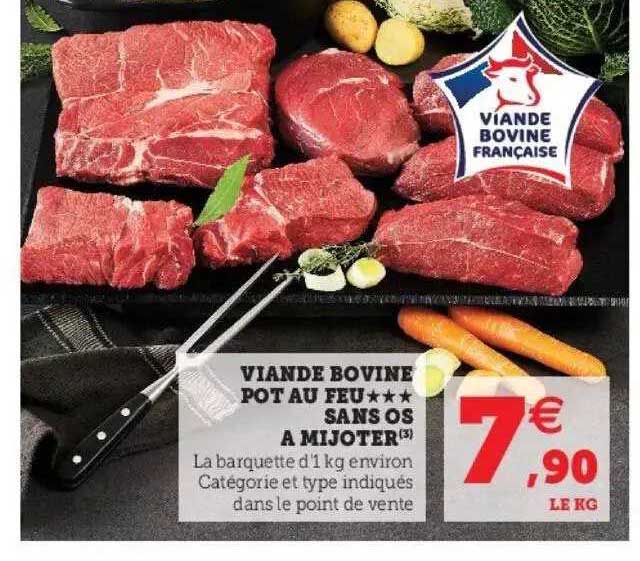 Viande Bovine Pot Au Feu Sans Os à Mijoter