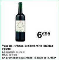 vin de france biodiversité merlot rouge