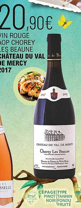 vin rouge aop chorey château du val de mercy 2017