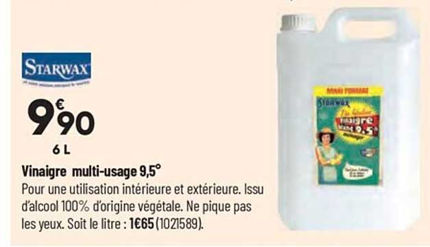 vinaigre multi-usage 9,5° starwax
