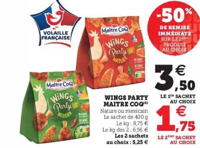 Wings Party Maître Coq