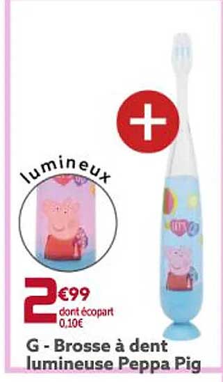 brosse à dent lumineuse peppa pig