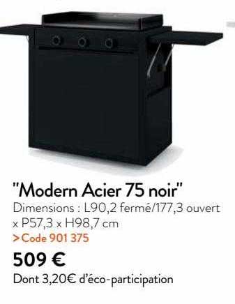 "modern acier 75 noir"