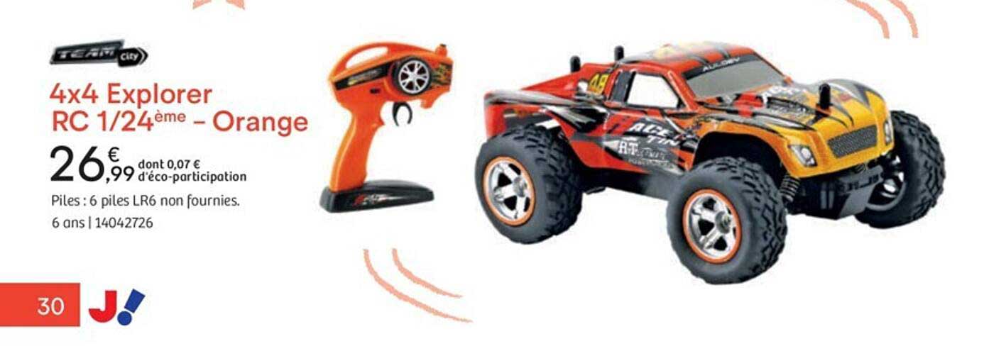 4x4 explorer rc 1-24ème - orange team city