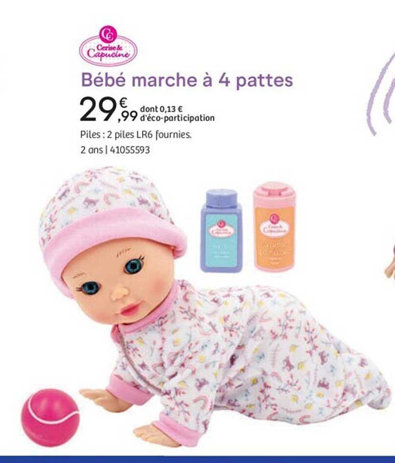 bébé marche à 4 pattes cerise & capucine