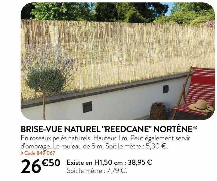 brise-vue naturel "reedcane" nortène