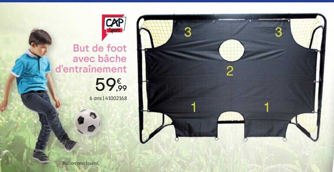but de foot avec bâche d'entraînement cap sport
