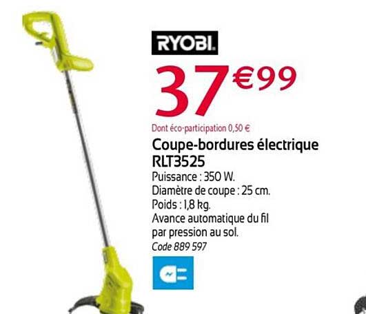 Coupe-bordures électrique Rlt3525 Ryobi