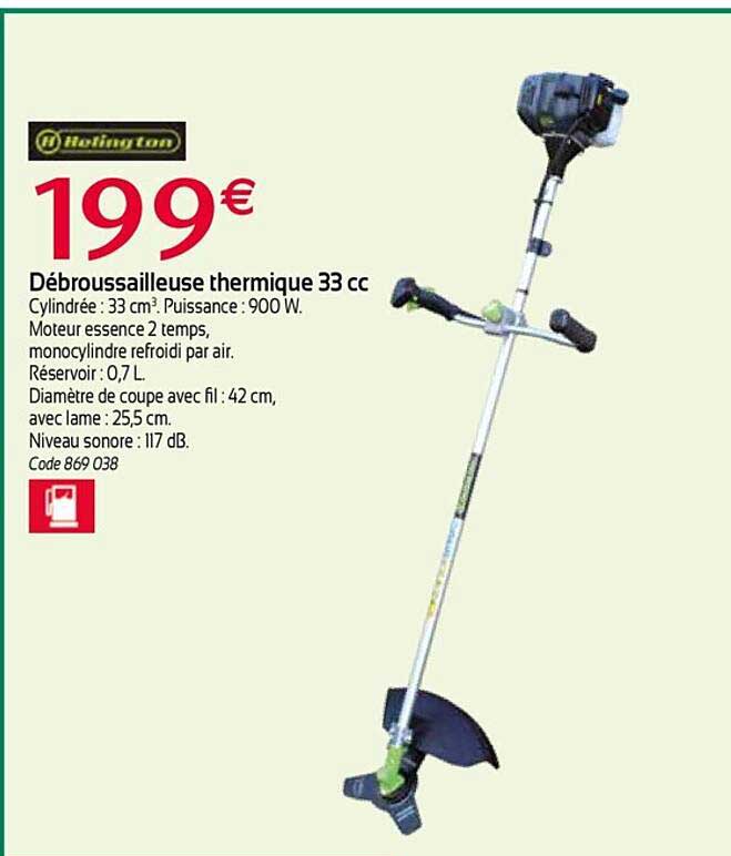 débroussailleuse thermique 33 cc hoting ton