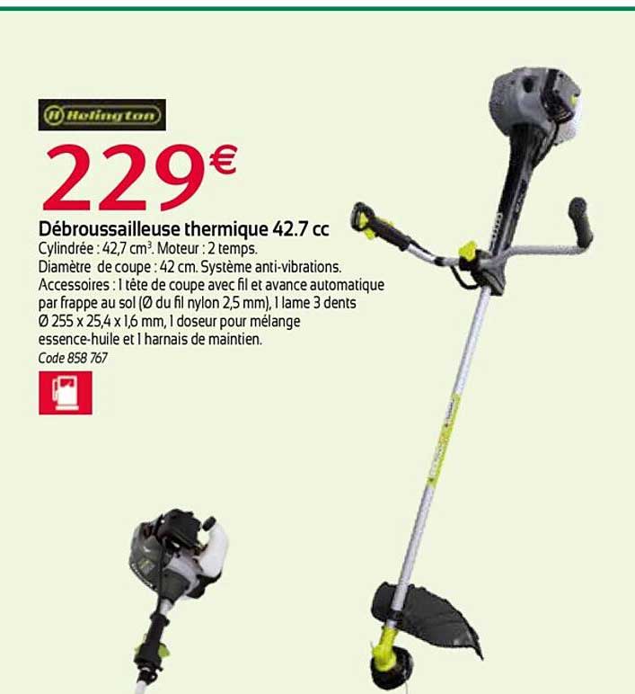 débroussailleuse thermique 42.7 cc hoting ton