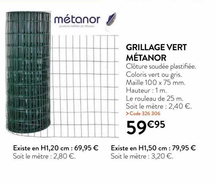 Grillage Vert Métanor