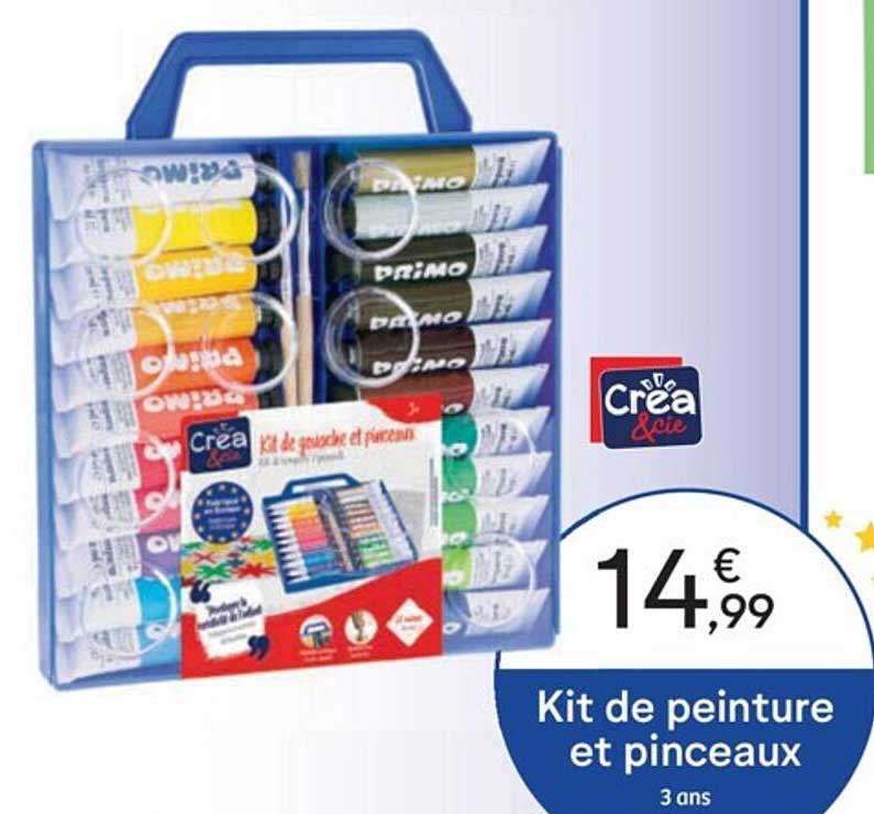 kit de peinture et pinceaux crea & cie