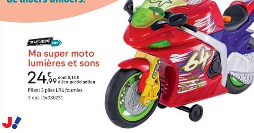 ma super moto lumières et sons team city
