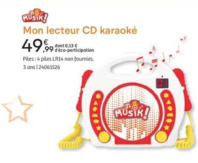 mon lecteur cd karaoké musik!