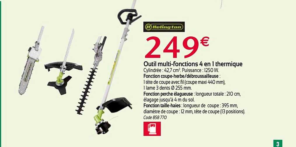 outil multifonctions 4 en 1 thermique hoting ton