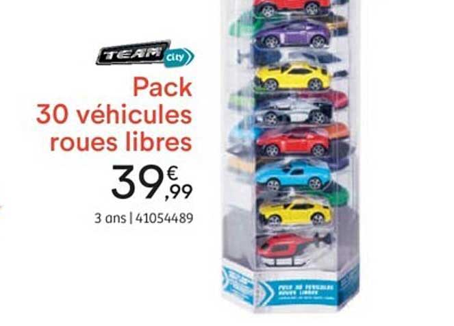 pack 30 véhicules roues libres team city
