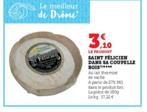 saint félicien dans sa coupelle bois