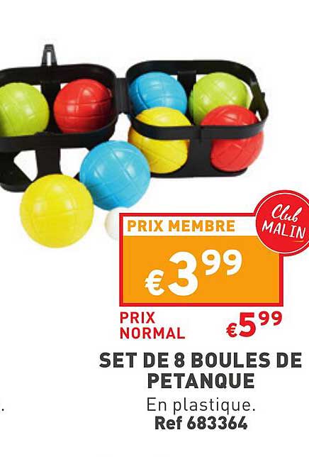 set de 8 boules de pétanque