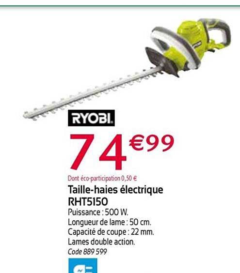 taille-haies électrique rht5150 ryobi