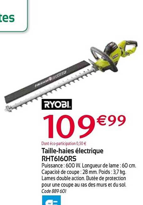 Taille-haies électrique Rht6160rs Ryobi