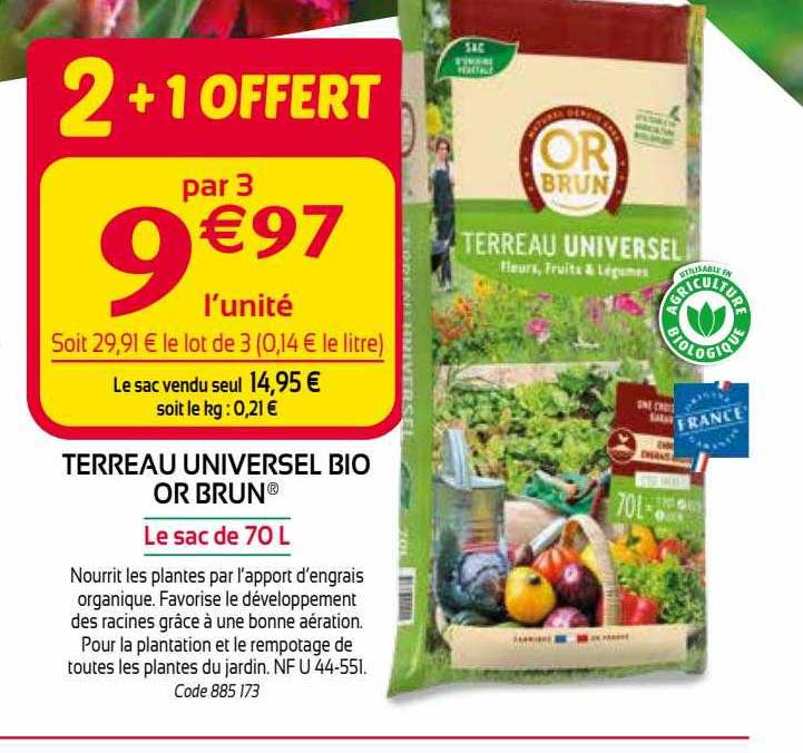 Terreau Universel Bio Or Brun