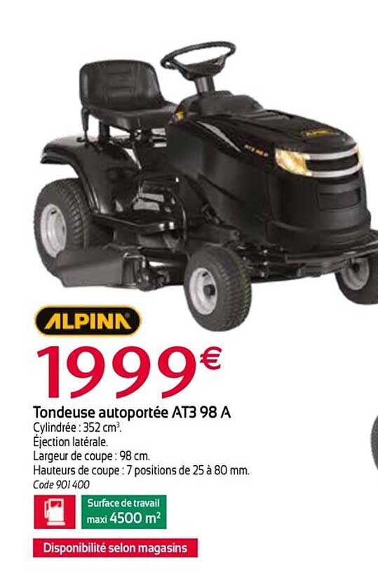 tondeuse autoportée at3 98 a alpina