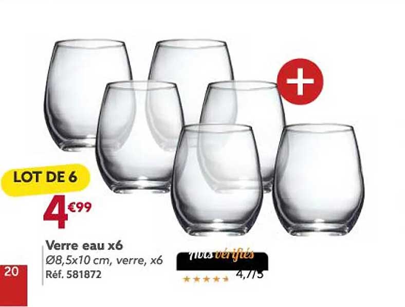 verre eaux x 6
