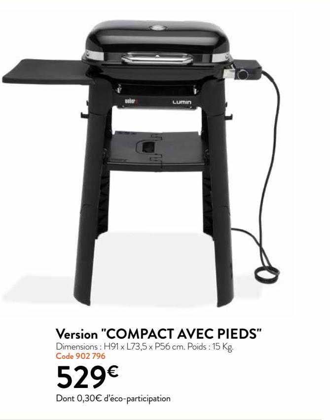 version "compact avec pieds"