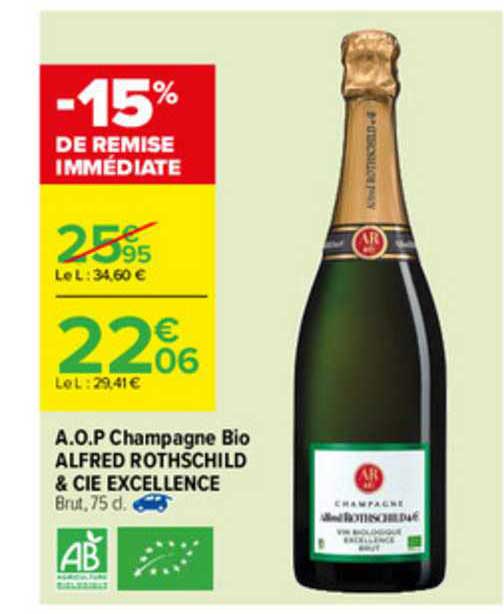 a.o.p. champagne bio alfred rothschild & cie excellence