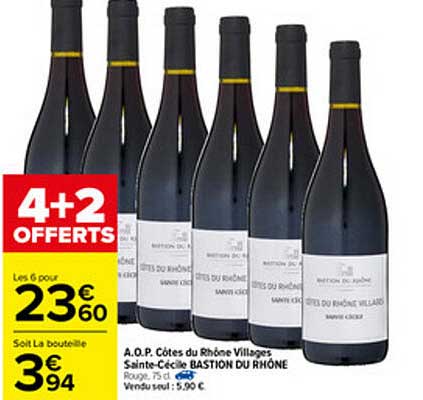 a.o.p. côtes du rhône villages saint-cécile bastion du rhône