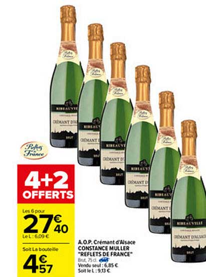 a.o.p. crémant d'alsace constance muller "reflets de france"