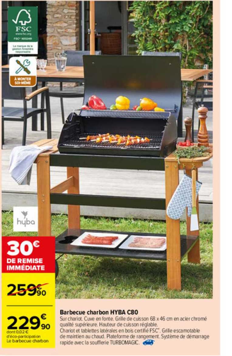 barbecue charbon hyba c80