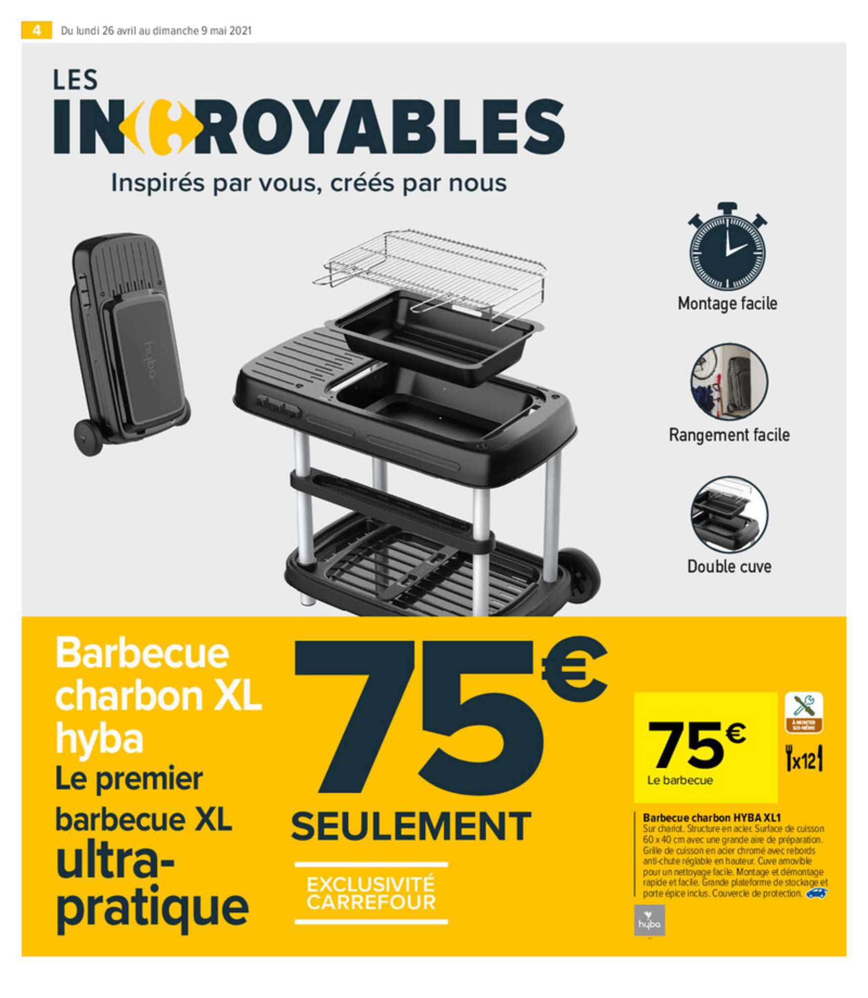 Barbecue Charbon Hyba Xl1