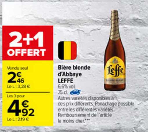 Bière Blonde D'abbaye Leffe