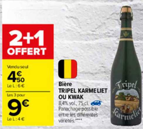 Bière Tripel Karmeliet Ou Kwak