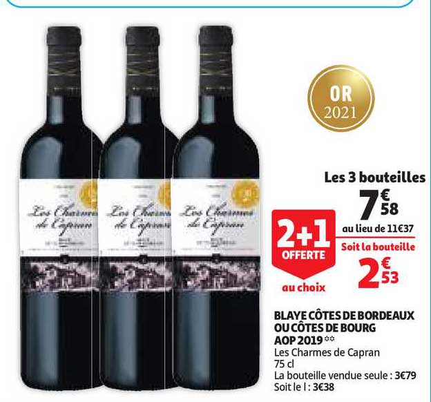 Blaye Côtes De Bordeaux Ou Côtes De Bourg Aop 2019