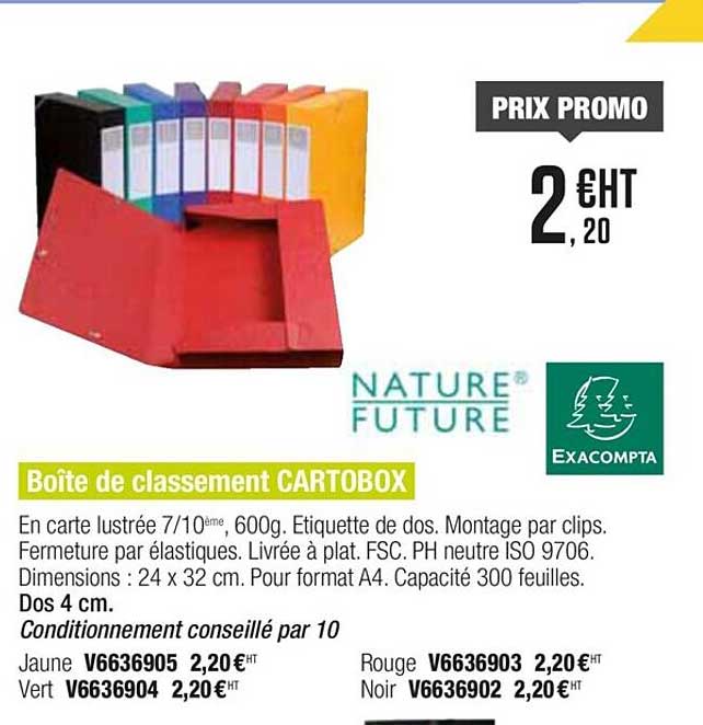 boîte de classement cartobox nature future