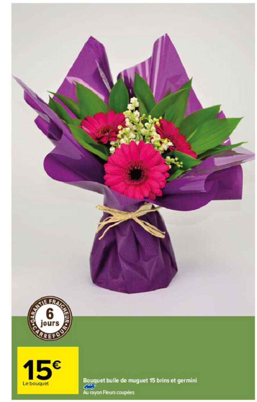 bouquet bulle de muguet 15 brins et germini