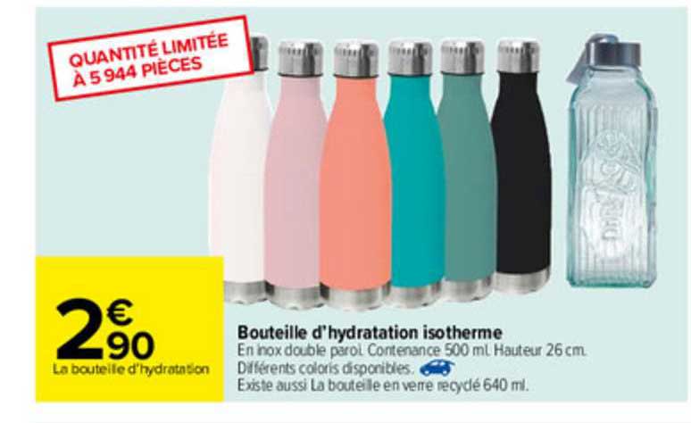 bouteille d'hydratation isotherme