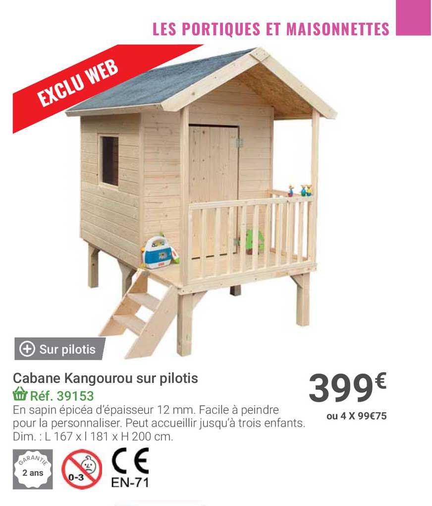 cabane kangourou sur pilotis