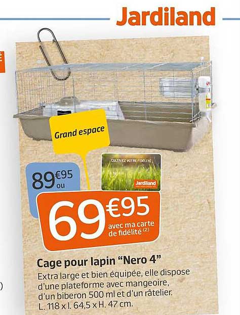 cage pour lapin "nero 4"